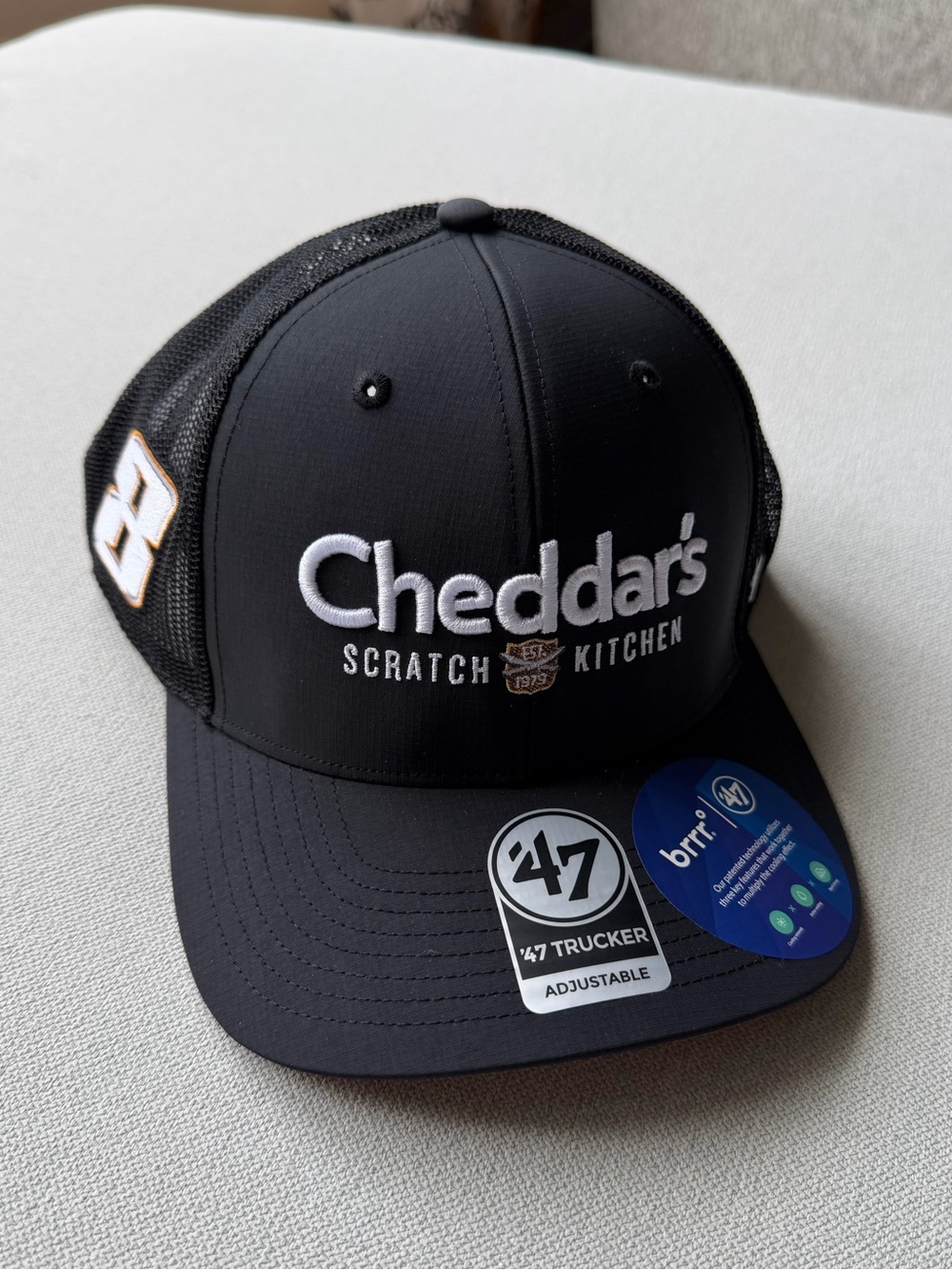 Black Kyle Busch #8 Cheddar's Scratch Kitchen NASCAR Racing ‘47 Trucker Hat